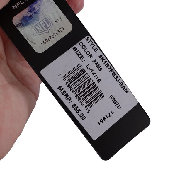 NWT NFL Team Apparel Los Angeles Rams Pullover Hoodie Sz L 14-16 Youth Blue Camo - Picture 4 of 5